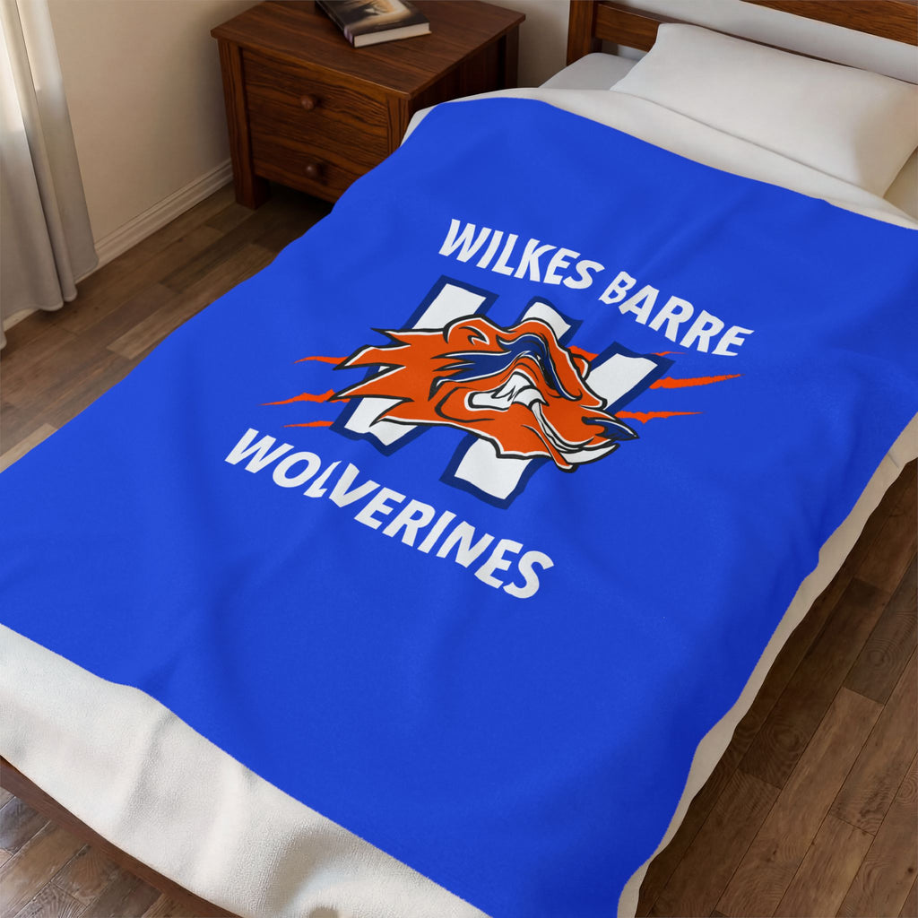 Wolverines Velveteen Plush Blanket