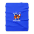 Wolverines Deluxe Sherpa Fleece Blanket