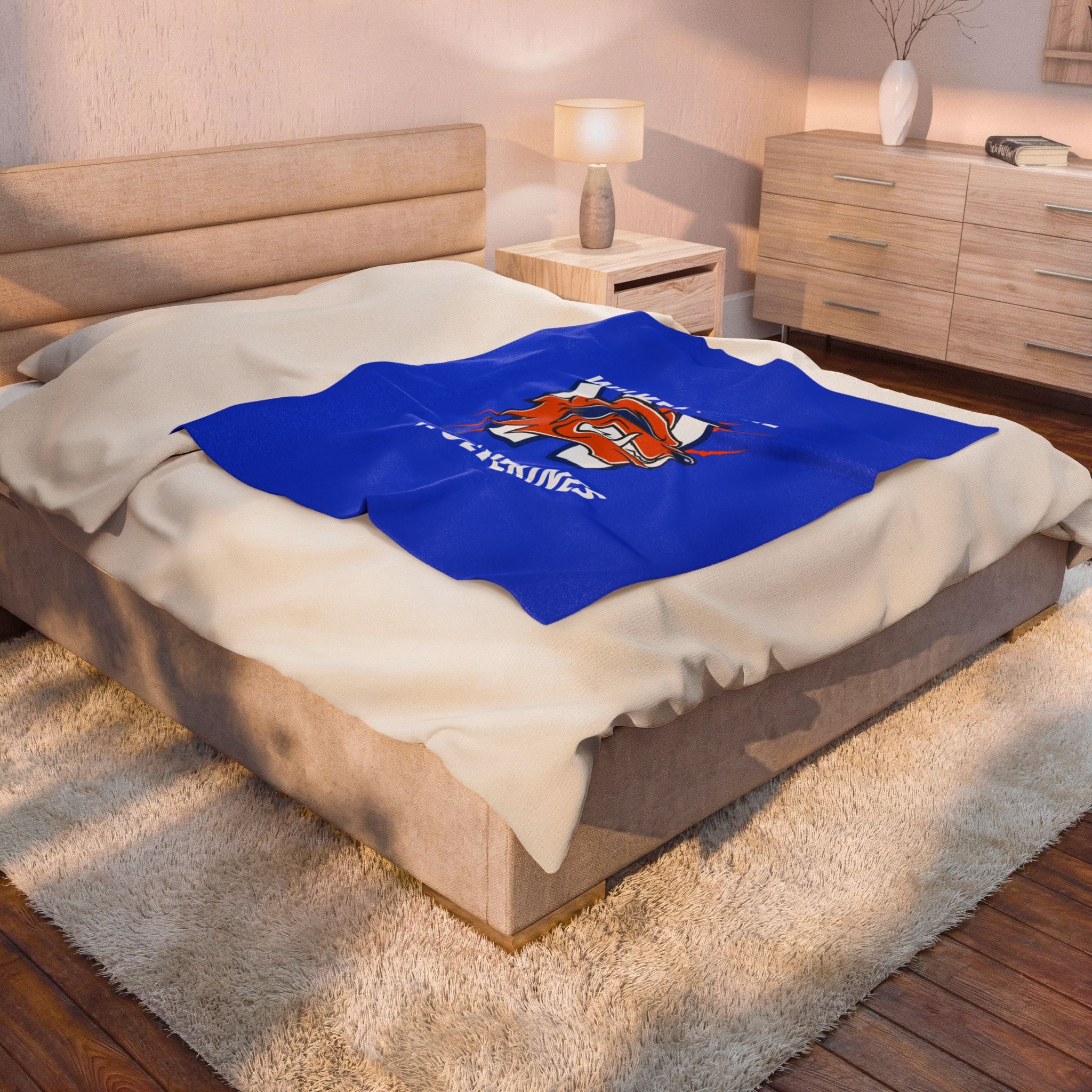 Wolverines Velveteen Plush Blanket